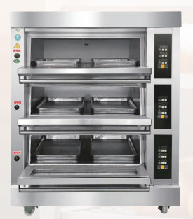오븐 380v 빵 케이크 원판피자 6.6KW를 굽는 상업적 전기 가스